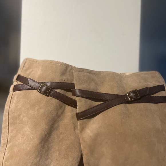 EUC Rampage madalena tan mid calf zip strappy boots size 7.5 women’s - Picture 9 of 11